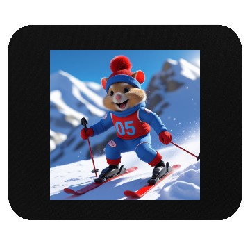 Discover Hamster climbing the mountains Mouse Pads