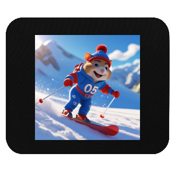 Discover Hamster climbing the mountains cute Mouse Pads