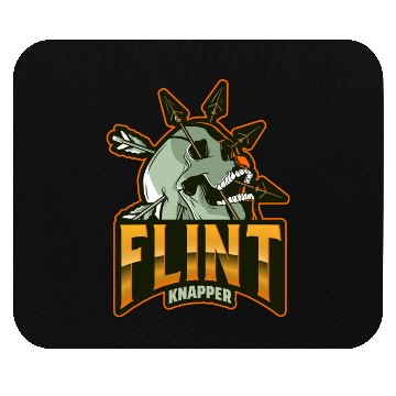 Discover Flint Knapper Skull and Arrows Mouse Pads