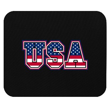 Discover USA Letters with American Flag Pattern Mouse Pads