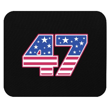Discover Number 47 in Stars and Stripes Mouse Pads