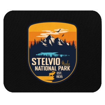 Discover Stelvio National Park Italy Vintage Sunset Camping Mouse Pads