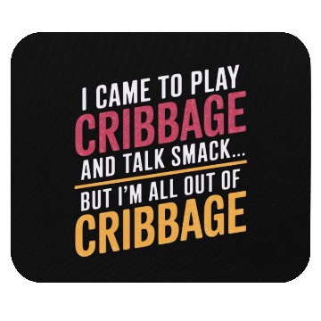 Discover Cribbage Smack Talk Design for Vintage Game Fans Mouse Pads