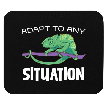 Discover Adapt to Any Situation Chameleon Illustration Mouse Pads