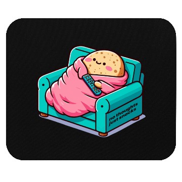 Discover no thoughts just snacks Mouse Pads
