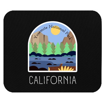 Discover Retro Yosemite National Park California Mouse Pads