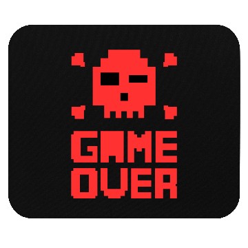 Discover Retro Pixel Game Over Skull Red Gamer Graphic Mouse Pads