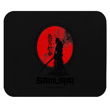 Discover Samurai Warrior Red Sun Mouse Pads - Japanese Culture
