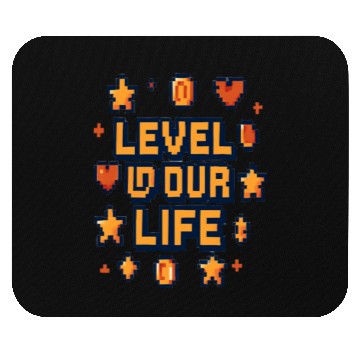 Discover Level Up Your Life – Pixel Art Motivational Mouse Pads