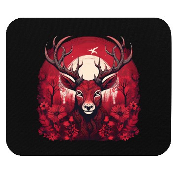 Discover Stag of the Crimson Grove Mouse Pads
