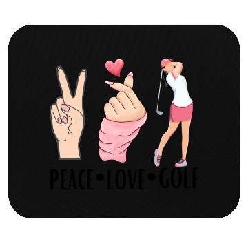 Discover peace love golf Mouse Pads