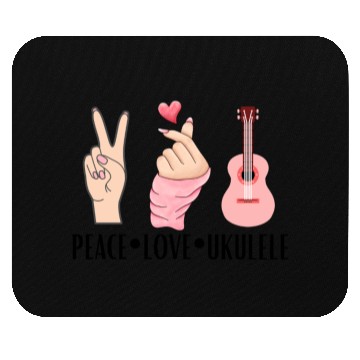 Discover peace love ukulele Mouse Pads