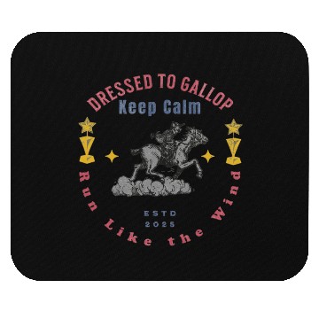 Discover Dressed to Gallop, Keep Calm, Run Like the Wind Mouse Pads