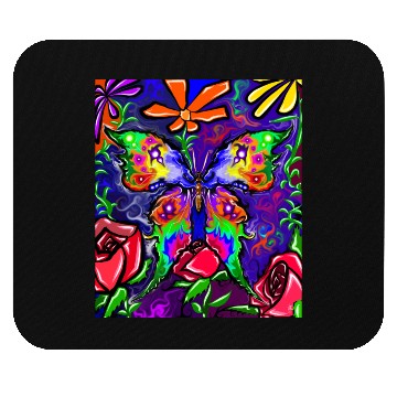 Discover Floral Butterfly Mouse Pads