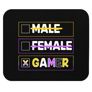 Discover Gender Pronouns Male Female Gamer Mouse Pads
