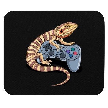 Discover Video Gaming Gamer Pogona Reptile Bearded Dragon Mouse Pads