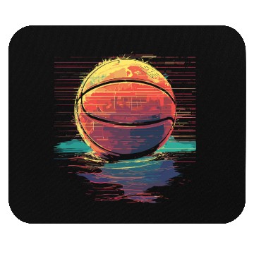 Discover Basketball Ball Retrowave Mouse Pads