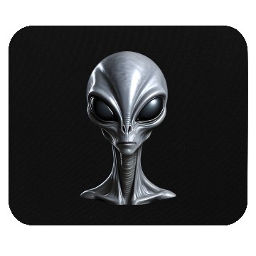 Discover Real Tall Grey Alien Extraterrestrial Mouse Pads