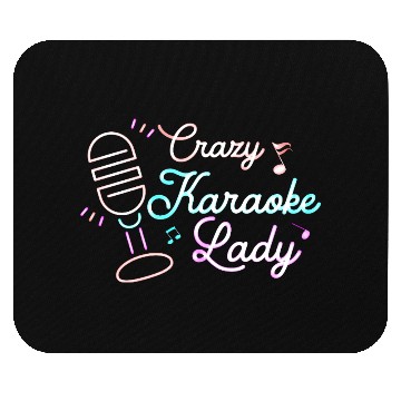 Discover Crazy Karaoke Lady Singing Singer Mouse Pads