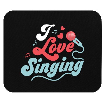 Discover I Love Singing Karaoke Singer Mouse Pads