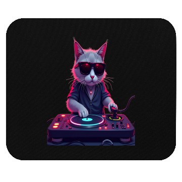 Discover Cosmic Cat DJ Mouse Pads
