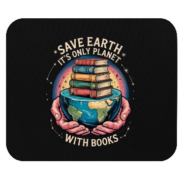 Discover Earth and Books Conservation Design Mouse Pads