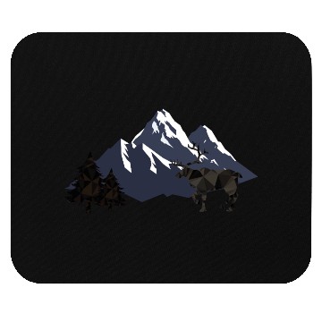 Discover Geometric Wilderness — Crystal Deer Mouse Pads