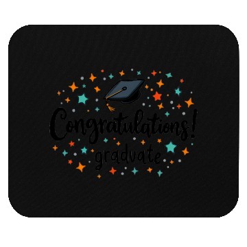 Discover Congratulations Graduate! | Fun and Colorful Gradu Mouse Pads
