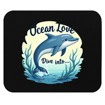 Discover Playful dolphins Mouse Pads