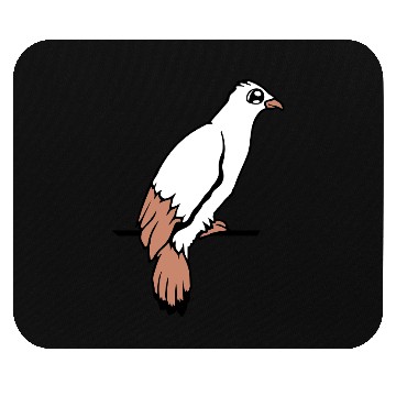 Discover Bird raven dove sitting cable hawk eagle birdie Mouse Pads
