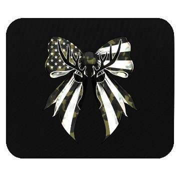 Discover Coquette Bow Deer Hunting Camouflage US Flag Pride Mouse Pads
