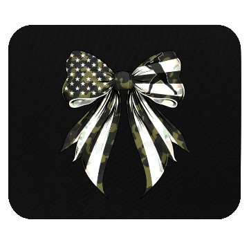 Discover Coquette Bow Baseball Player Camouflage US Flag Mouse Pads