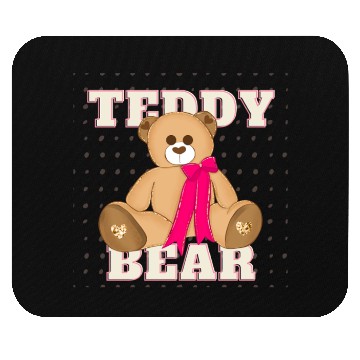 Discover Teddy Bear With A Pink Bow Mouse Pads