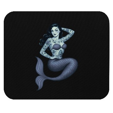 Discover Old School Clasic Tattooed Mermaid Pinup Mouse Pads