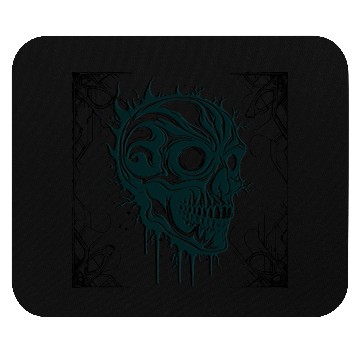 Discover Neon Skull Art – Dark & Modern Digital Design Mouse Pads