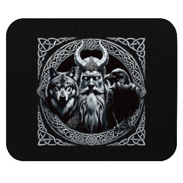 Discover Viking Warrior Man Odin Thor Norman Walhalla Mouse Pads