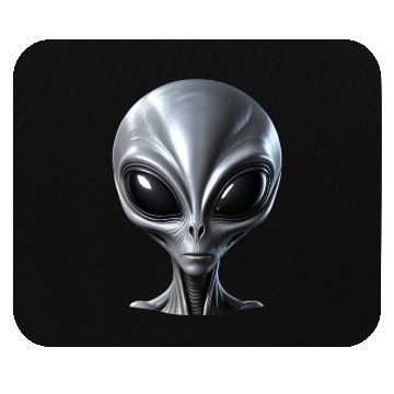 Discover Scary Small Grey Alien Extraterrestrial Mouse Pads