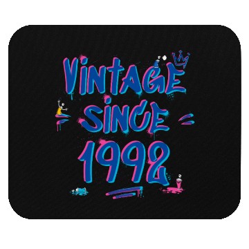 Discover Vintage Since 1992 Graffiti Glitch 33rd Birthday Mouse Pads