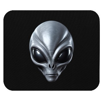 Discover Real Grey Alien Extraterrestrial Face Mouse Pads