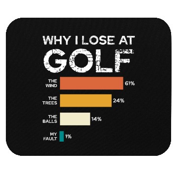 Discover Why I Lose At Golf Chart Humor Mouse Pads
