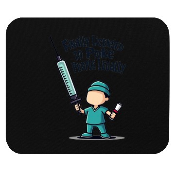 Discover Finally licensed to poke people legally Mouse Pads