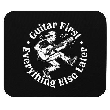 Discover Guitar firts, cool guitar player Mouse Pads