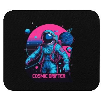 Discover Cosmic Drifter Synthwave Mouse Pads