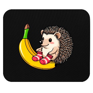 Discover Hedgehog on a Banana Mouse Pads
