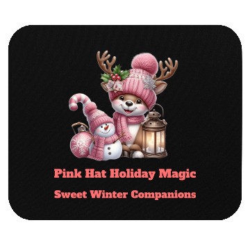 Discover A Pink Winter Wonderland Mouse Pads