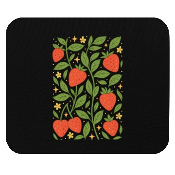 Discover Strawberry Garden Pattern Mouse Pads