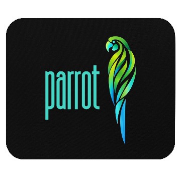 Discover a parrot in a gradient of green and blue colors Mouse Pads
