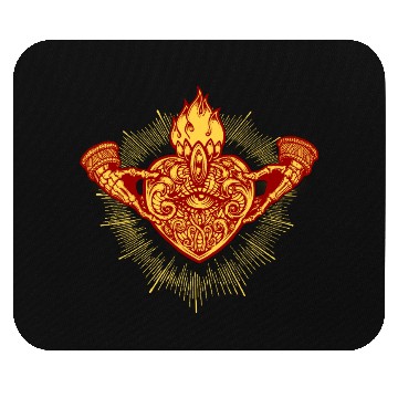 Discover Sacred Heart Claddagh Symbol - Fire Mouse Pads