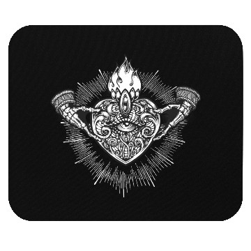 Discover Sacred Heart Claddagh Symbol - White Mouse Pads