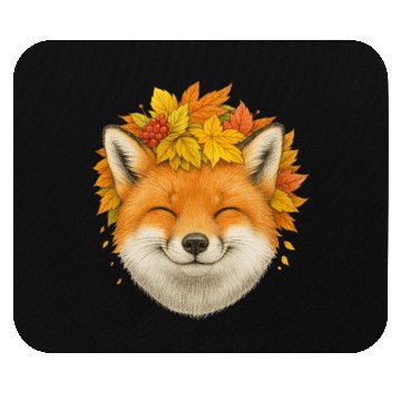 Discover Autumn Fox Smile Mouse Pads
